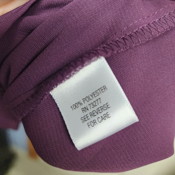 NWT Croft & Barrow XL Dark Purple Button down Dress Shirt - Picture 5 of 15